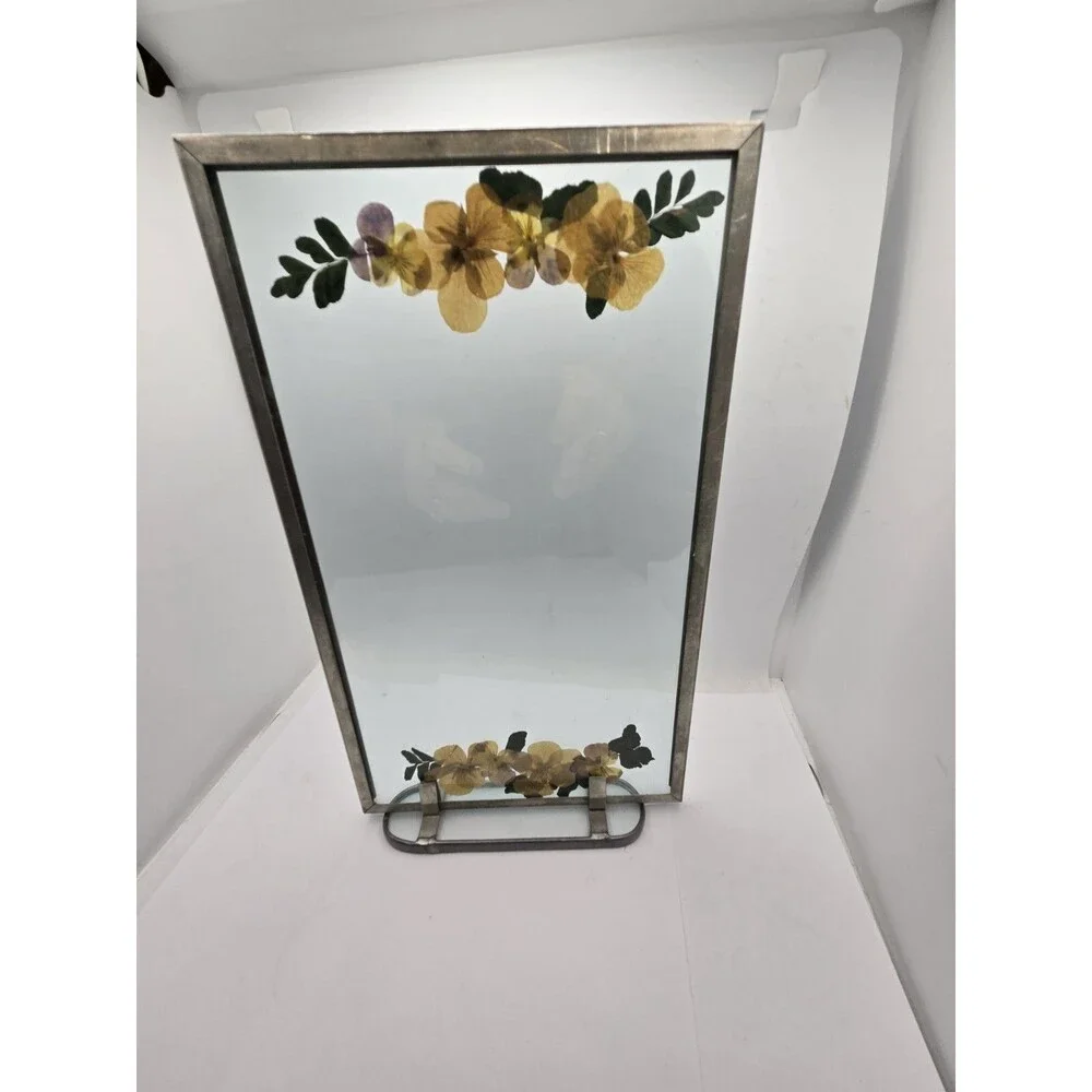 Pressed Flowers Glass Picture Frame 10.25